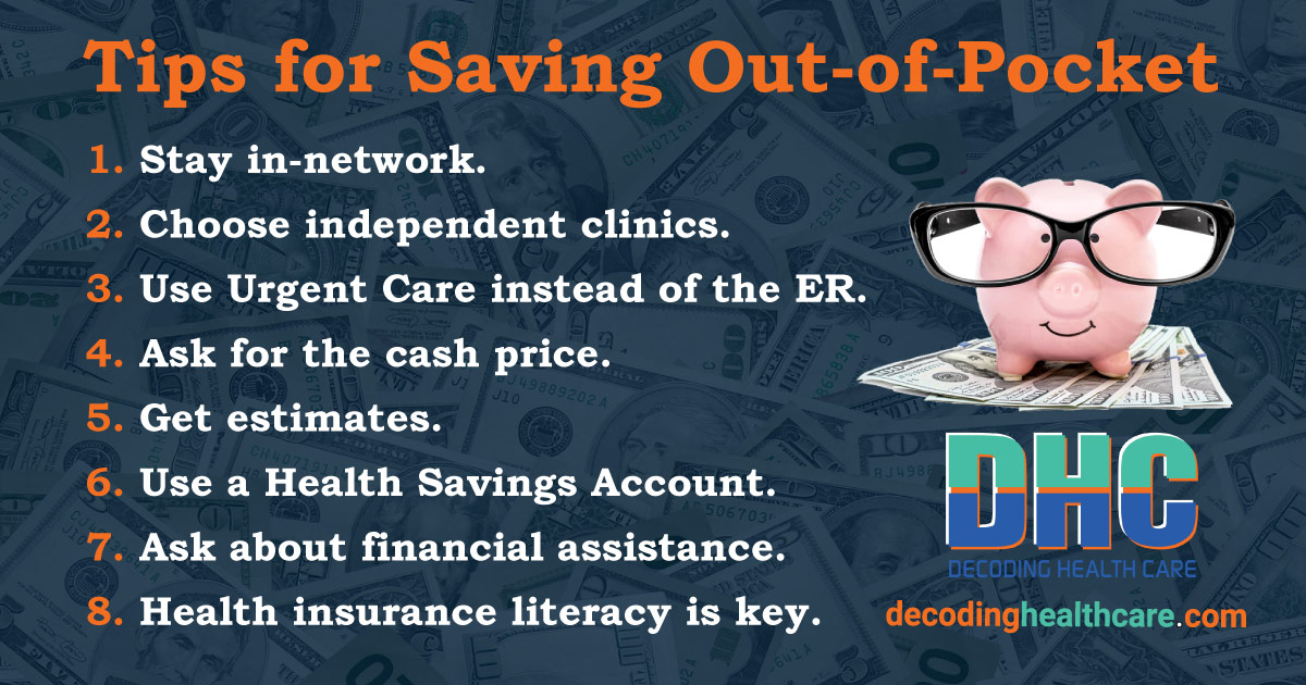 8 tips for saving out-of-pocket list