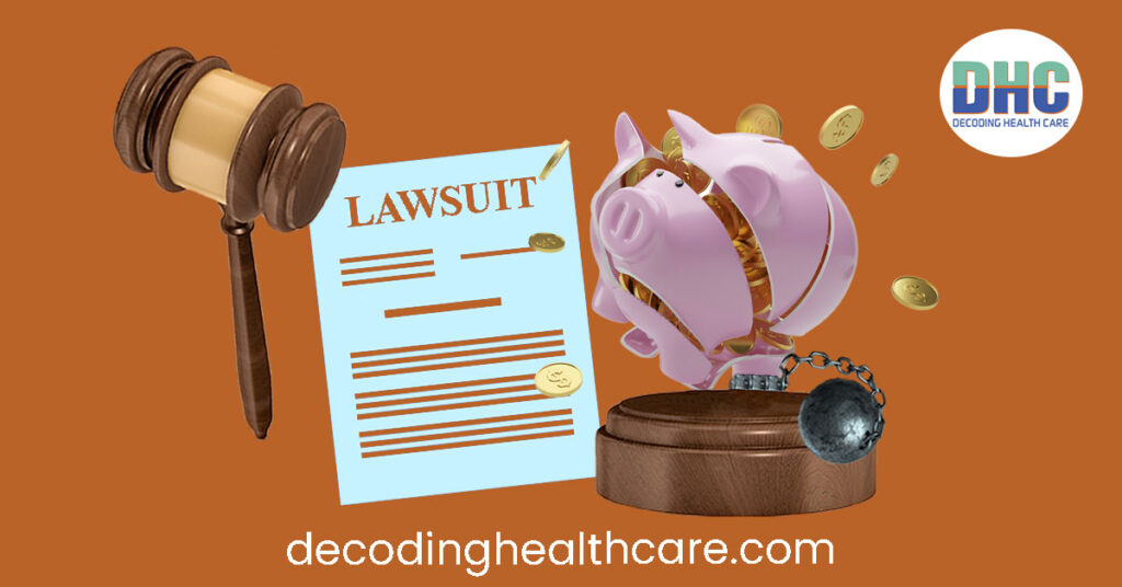 Piggy Bank being crushed by the legal system over medical debt