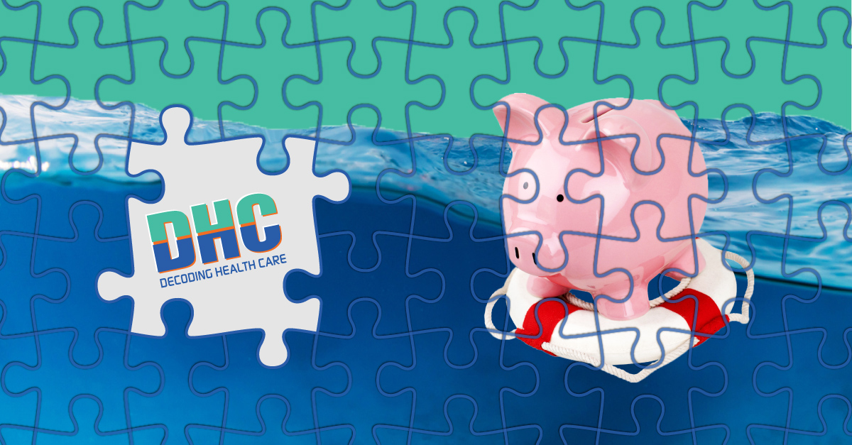 Piggy Bank on life preserver to represent alternative healthcare options